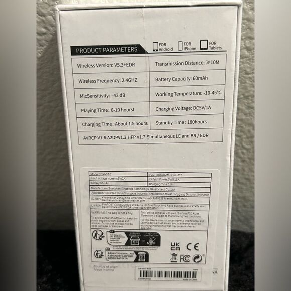 Brand New YYK-520 Wireless Business Headset with Charging Case - Picture 2 of 2